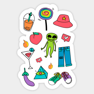 Alien Weird Collection Sticker